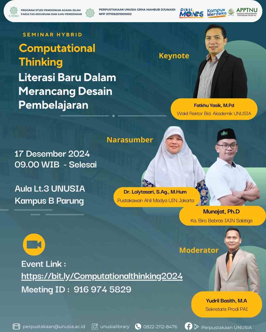 Seminar Hybrid: Computational Thinking - Literasi Baru dalam Merancang Desain Pembelajaran